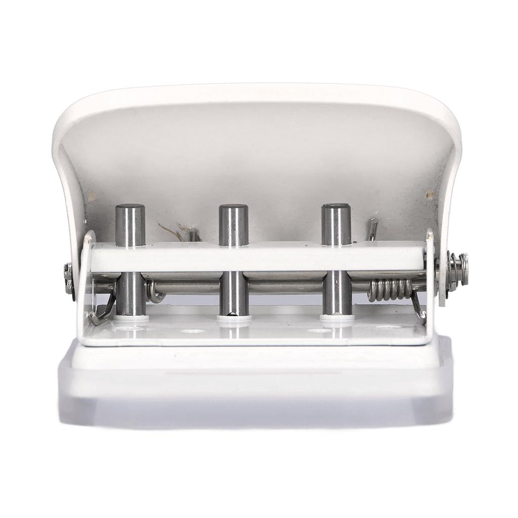 Hole Punch Ruler Design Quick Positioning 3 Holes Metal Paint Body Loose Leaf Puncher for Documentation