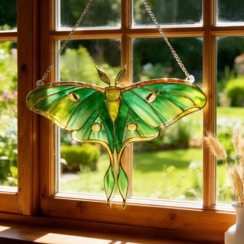 Butterfly Suncatchers Colorful Glass Panel Suncatchers Decors Birthday Gift Women Stained Glass Window Hanging Decors
