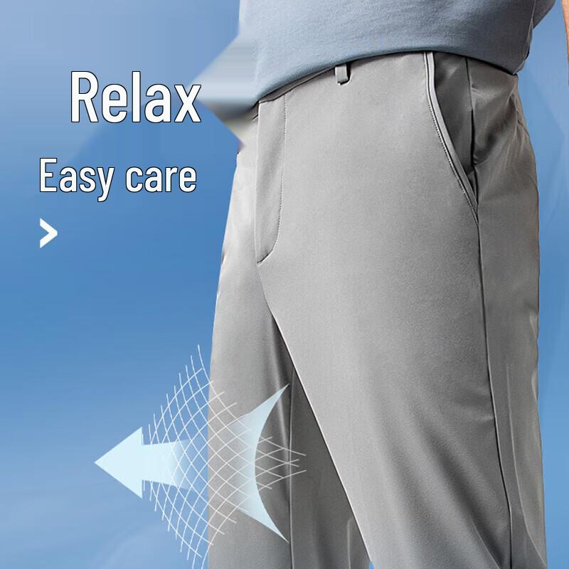 

VICUTU Men s Thin Straight-Leg Business Casual Trousers 38