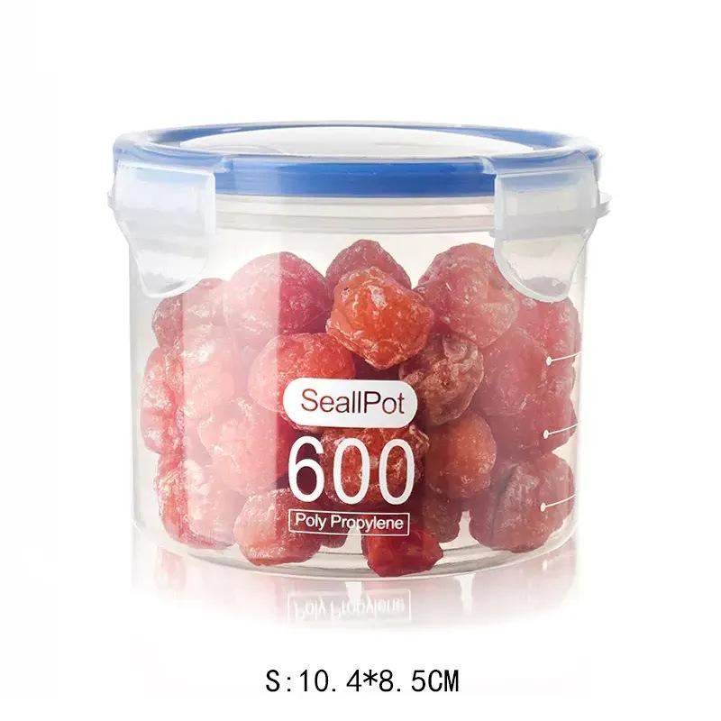Transparent Moisture-Proof Storage Jar for Dried Fruits, Grains & Cereals - Sealed Fresh-Keeping Box for Home or Refrigerator Use