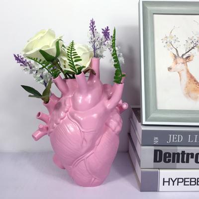 Vase Nordic Style Heart Shape Anatomical Flower Flower Pot Dried Vases Sculpture Desktop Plant Pot for Home Decor Ornament Gifts