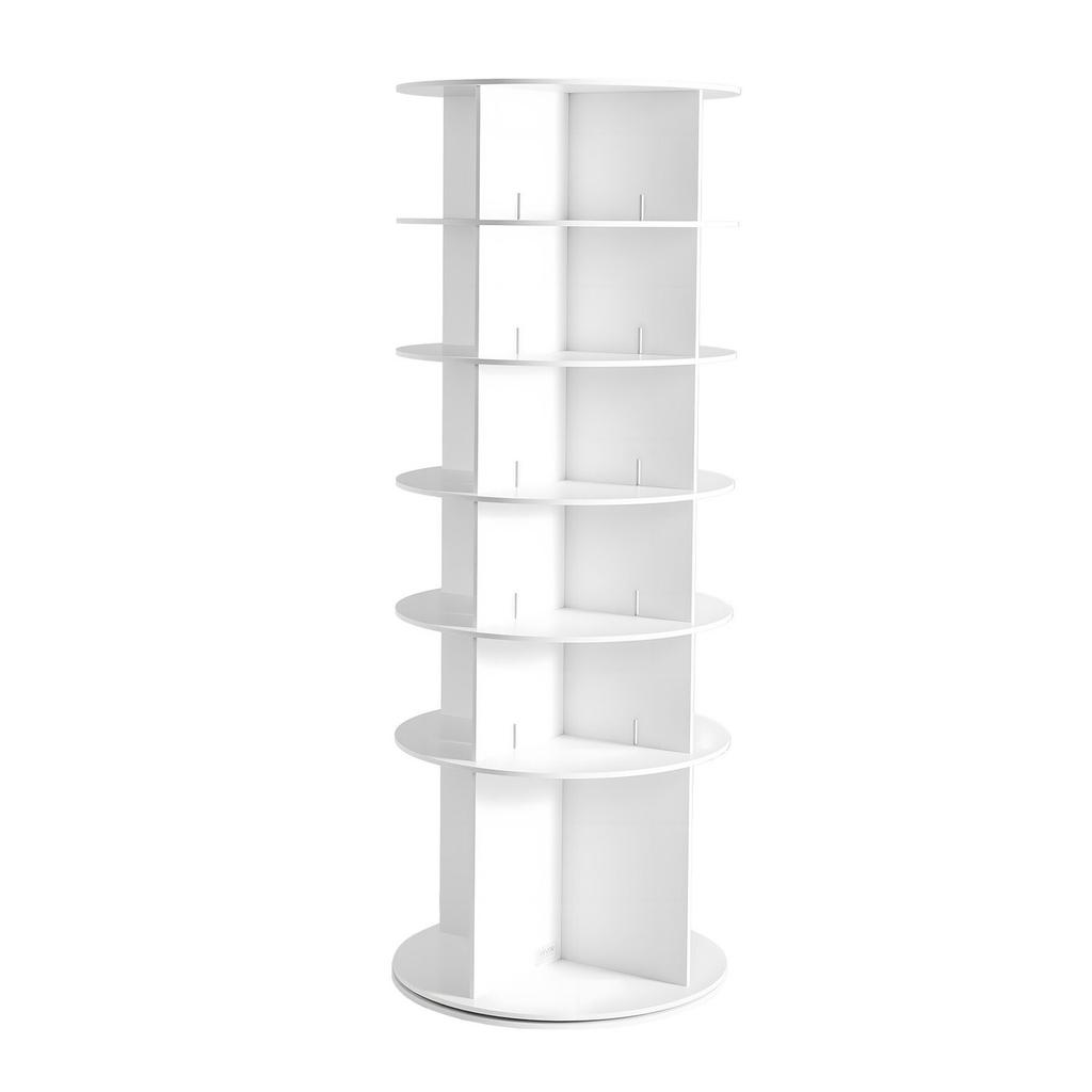 6 Tiers Rotating Shoe Rack Tower, 360° Spinning Shoe Rack, Revolving Storage Round Carousel Display, Freestanding Lazy Susan Organizer Display for