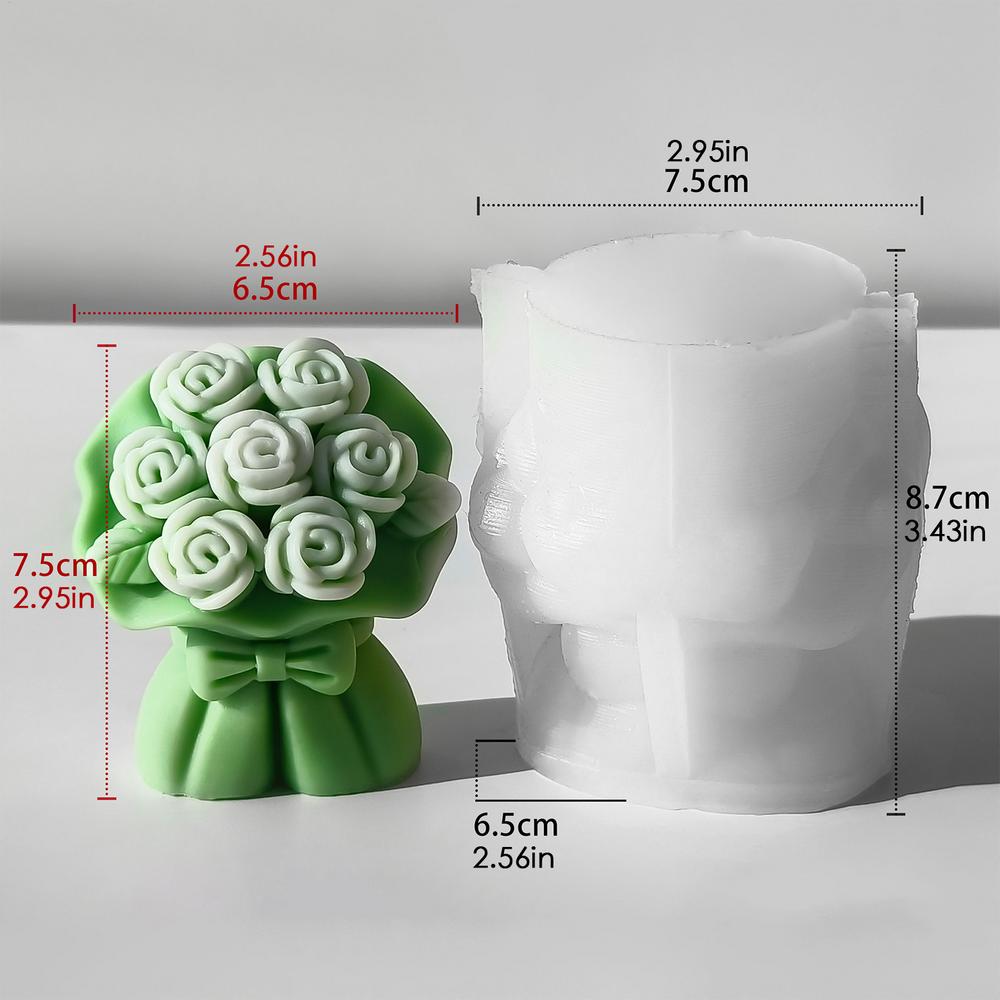 

Силиконовая форма для трехмерного букета роз 3D Форма для свечи в виде цветка Силиконовая форма для изготовления свечей ручной работы Материалы для рукоделия