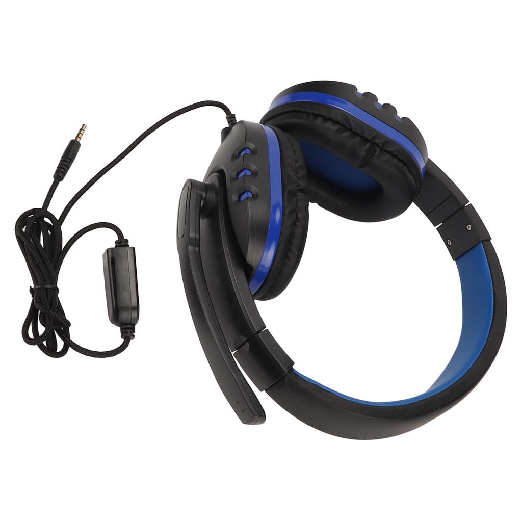 3.5mm Gaming Headset with Microphone Wire Control Adjustable Volume One Button Mute Computer Game Headset