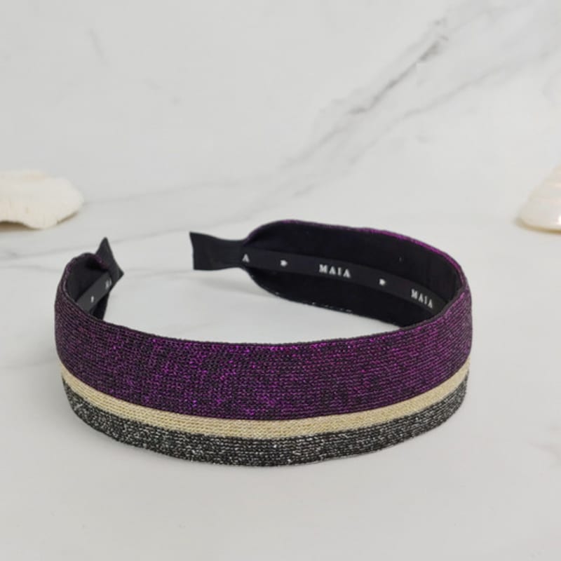 MAIA Shining Stripe Headband - Purple