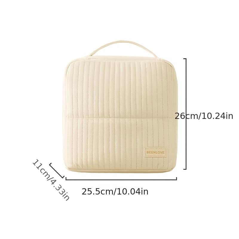 New Vertical Makeup Bag - Light Luxury Texture Fleece Handbag, Portable Outward Toilet Bag - Can Hang Trolley Box
