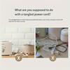 4pcs Power Cord Organizer, Wall Power Cord Wall Sticker Fixing Clip, Kitchen Storage Cord Organizer, Household Appliances and Cables Winder