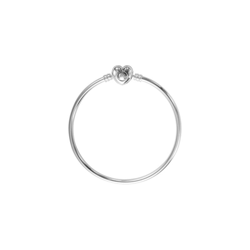 Pandora Moments Heart Shape Chain Bracelet 925 Silver Bracelet Women s Silver Silver 15CM mirror jewelry box