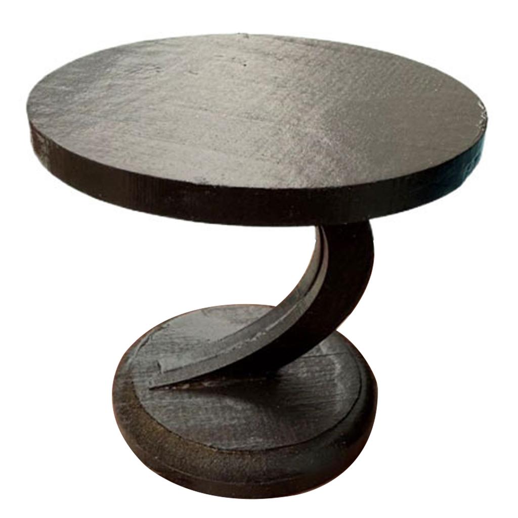 Elegant Miniature Dollhouse Round End Tea Table 1/12 Scale for Realistic Living Room or Dining Room Display Accessory