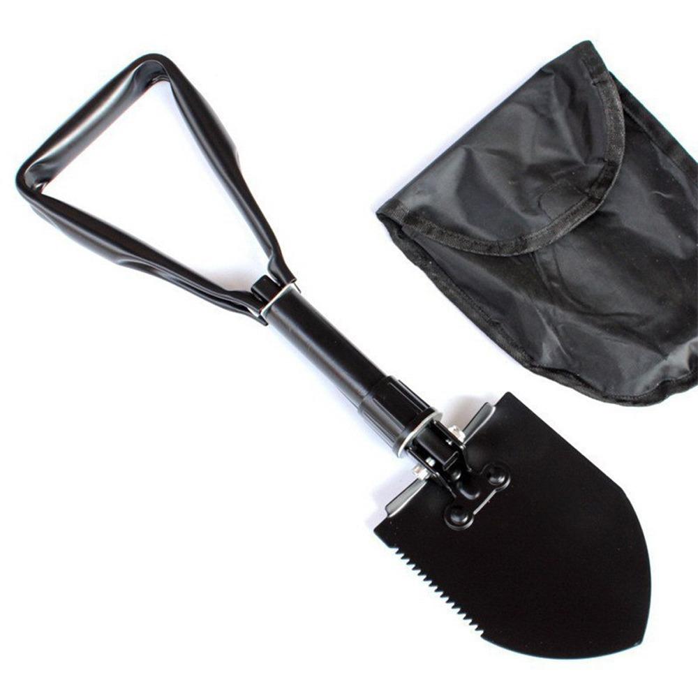 Multi-functional Folding Shovel Thickened High Carbon Steel Truck Mounted Shovel with Storage Bag Camping Shovel