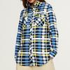 Women's Fashion Casual Long Sleeve Plaid With Pocket Button Cardigan Jacket