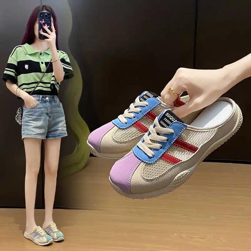 Flatform With Holes Women's Demi-season Shoes Walking Offers Women Tennis Shoes Sneakers Sport Beskets Shuse Designers Boty