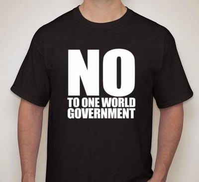 NEIN zu einer Weltregierung NWO Anarchie Anarchist T-Shirt