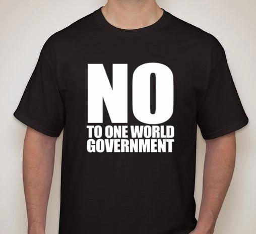 NO To one world government NWO Anarchy Anarchist T shirt XS