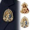 Devotionaler Christlicher Anstecker Heiliges Herz Jesu Brosche Konfirmationssouvenir Glaubensaccessoire mit Emaille-Anstecknadel Katholisches Revers Inspirierendes Geschenk