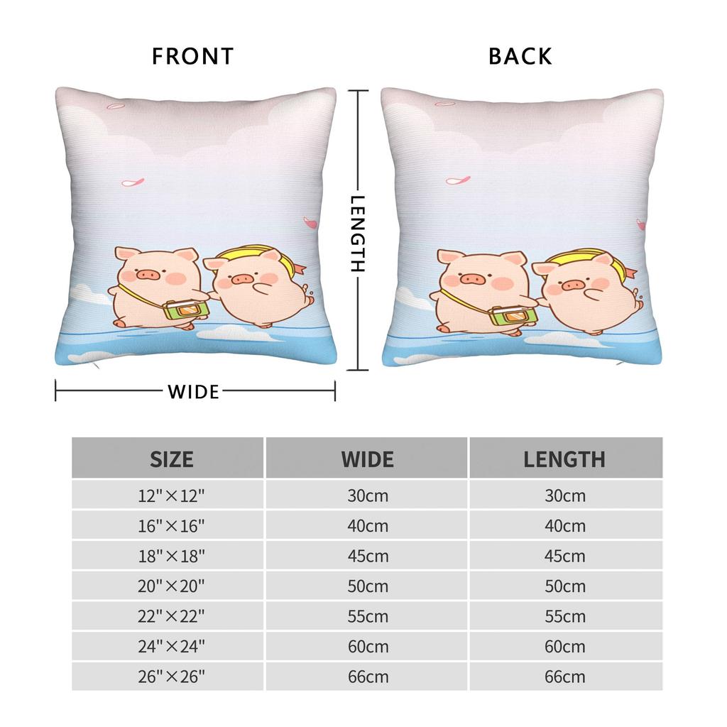 L-Lulu Pig Pillow Cover  Comfy Cushion Cover Cute Funny Pillow Case For Chair Sofa Home Decor