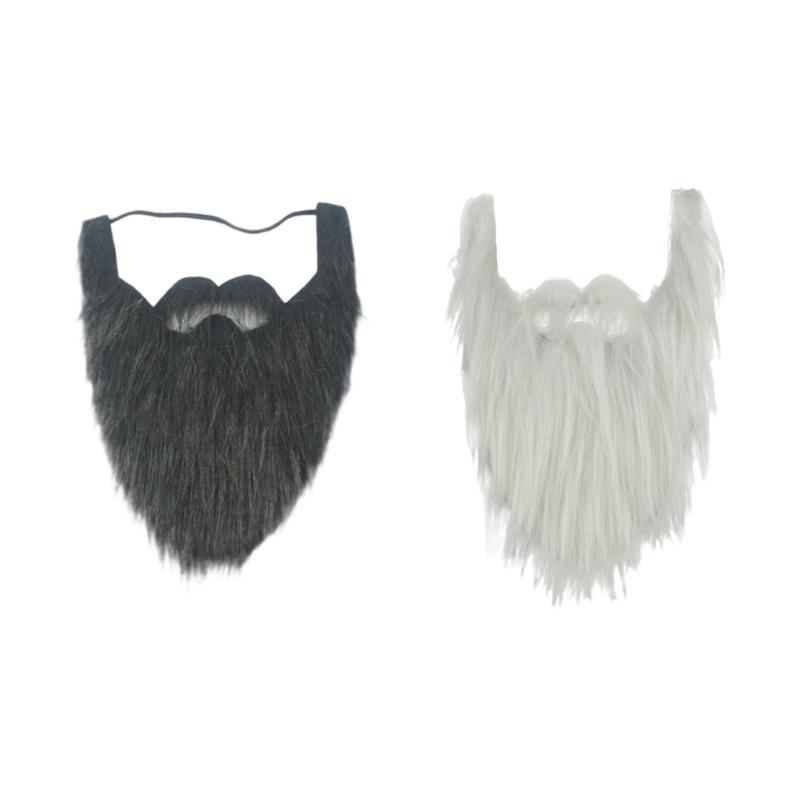 Fake Mustaches Adhesive Novelties Hairy Beard Costume Facials Hair for Halloween Christmas Party Supplies Decorations чёрный/белый