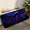 1pc Purple White Wave Gaming Bathroom Absorbent Mats Anti-Slip Mats Home Decor Supplies Carpets Home Kitchen Floor Mats