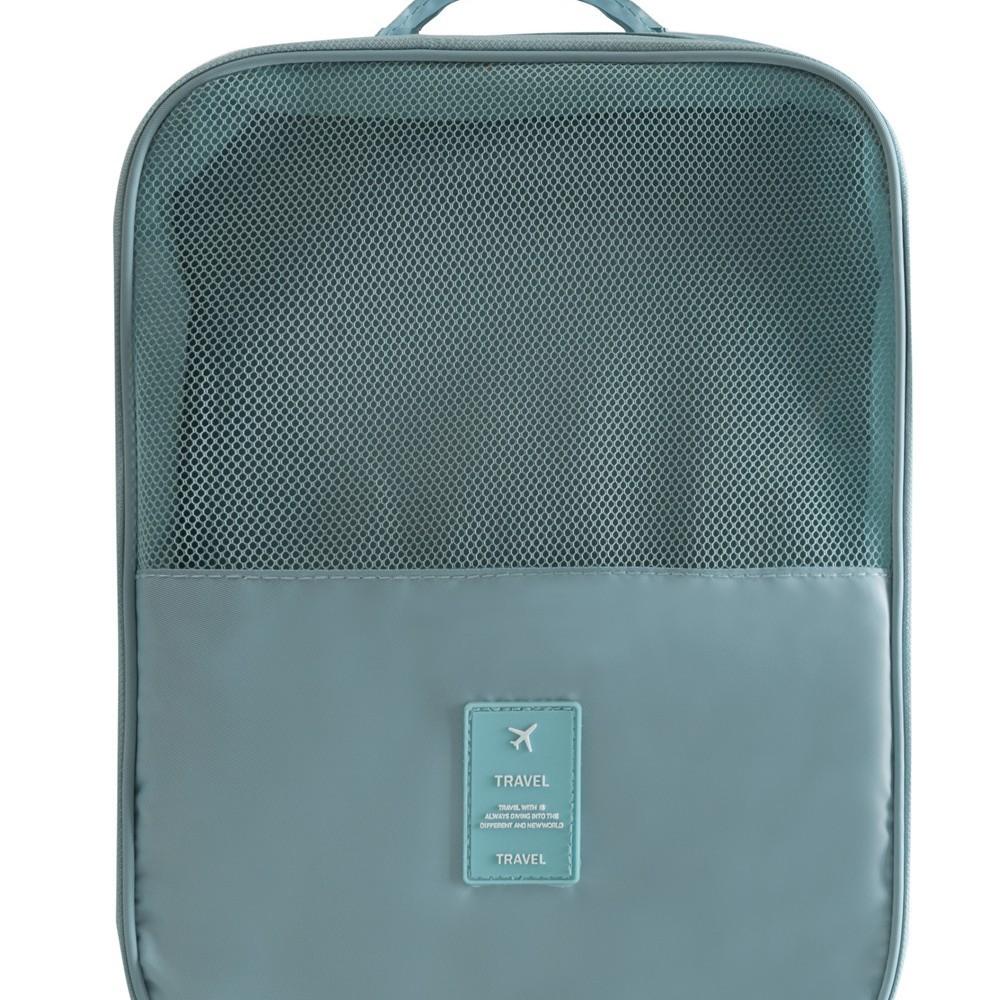 Travel Shoe Organizer Bag With Waterproof Diagonal Fabric For Shoes And Boots