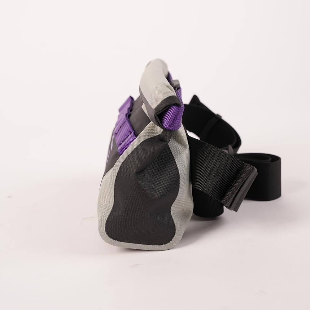 Watertrace Waterproof Waist and Light for Outdoor Use Bag, 1.5L Capacity, Roll-Top Closure, Black/Pink Gray/Purple,