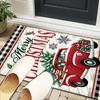 Christmas Vintage Truck Office Rug Chair Mat, Game Carpet, Suitable for Front Door, Bedroom, Living Room, Desk, Holiday Gift
