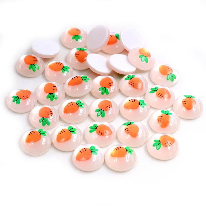 New Fashion 40pcs 12mm Mix Colors Stylish Color Half Ball Flat Back Resin Cabochons Cameo DIY Jewelry Making Accessories
