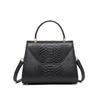 Limited Serpentine Pattern Real Leather Shoulder Bag for Women Business Bag Black Bags