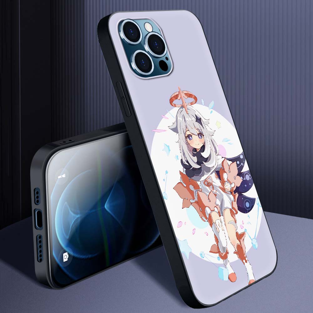 

Чехол для iPhone 13 14 11 12 Pro Max Чехол для телефона Apple iPhone 7 8 Plus SE2020 X XR XS Luxury Shell Genshin Impact Paimon Game iPhone 14 Plus