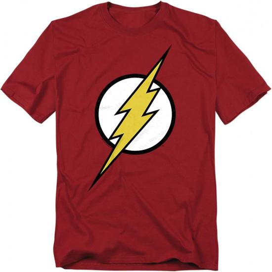 Popfunk The Flash Lightning Bolt Logo T Shirt Red
