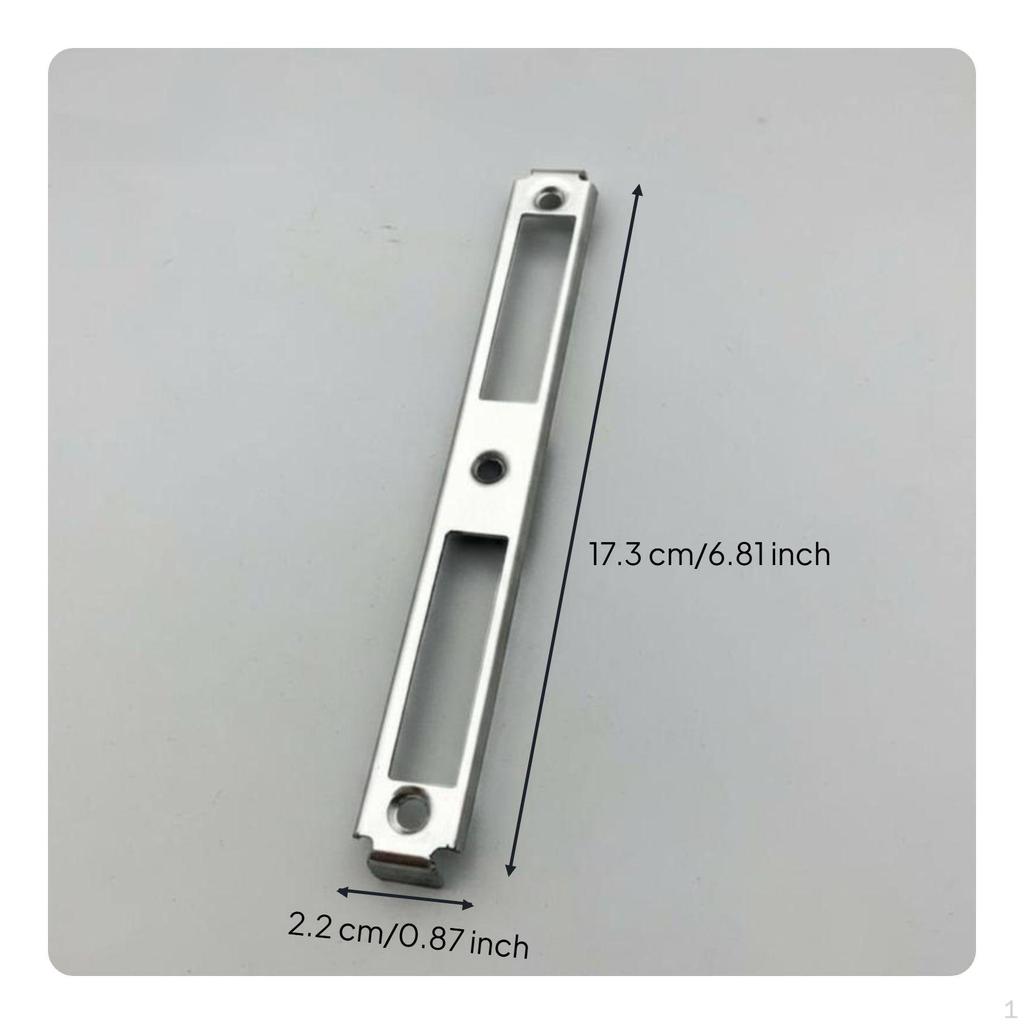Aluminum Alloy Door Lock Plate, resilient, abrasionresistant, Universal Guide Silver 17.5x2.1cm