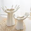 Vaso Mano in Ceramica Bianca, Vaso Braccio per Fiori Carino Unico Boho Minimalismo Estetica del Corpo Decorativo Stile Moderno Nordico per Arredamento Casa Soggiorno Ufficio