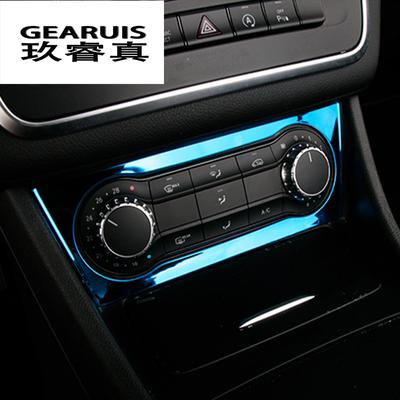 Dla Mercedes Benz A GLA CLA klasa W176 X156 C117 klimatyzacja wewnętrzna obudowa przełącznika AC wykończenia naklejki ze stali nierdzewnej