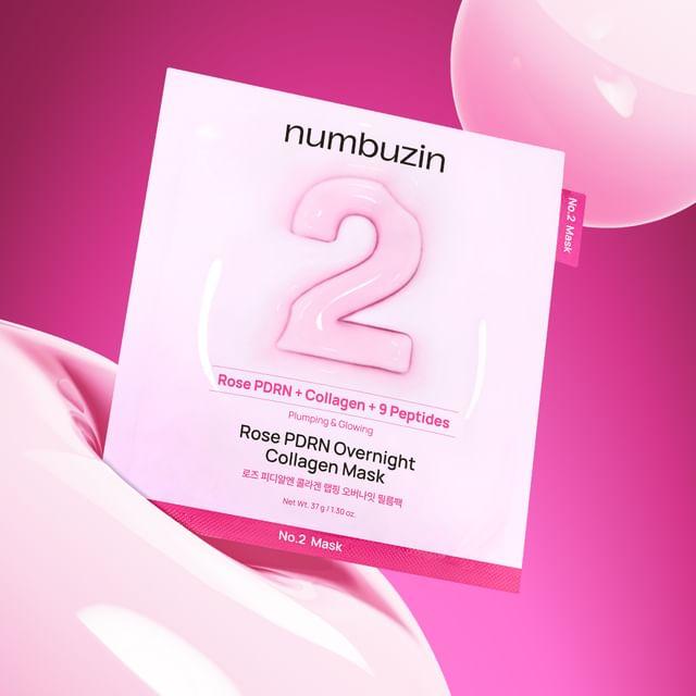 numbuzin - No.2 Rose PDRN Overnight Collagen Mask 37g x 1 sheet