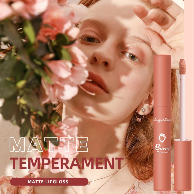 12 barev Nude Matte Lesk na rty Dlouhotrvající sametová rtěnka Vodotěsná Neblednoucí Nepřilnavé Kelímkové rtěnky Dámské make-upy Kosmetické