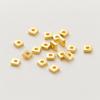 30-100pcs/lot 14K 18K Gold Silver Plated Square Flat Loose Spacer Beads Bracelet Decorate Beading For DIY Jewelry Crafts Finding