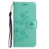 For iPhone 16 Plus Case PU Leather Wallet Phone Cover Butterfly Flower Pattern