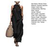 Summer Maxi Dress for Women Ruffle Halter Sleeveless Long A-Line Dress Casual Beach Vacation Flowy Sundress