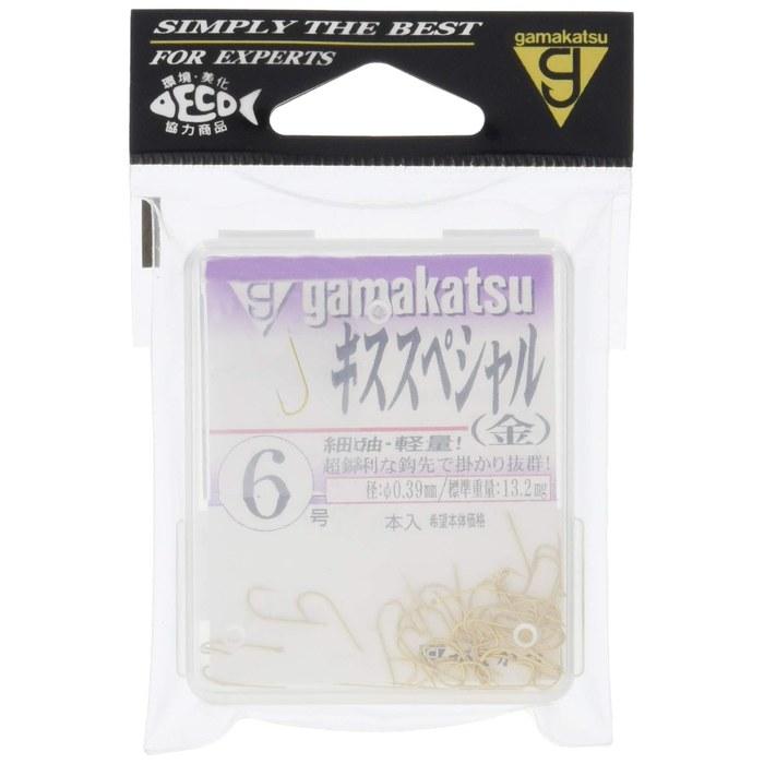 Gamakatsu Single Hook The Box Kiss Special No. 6 80pcs Gold 66836