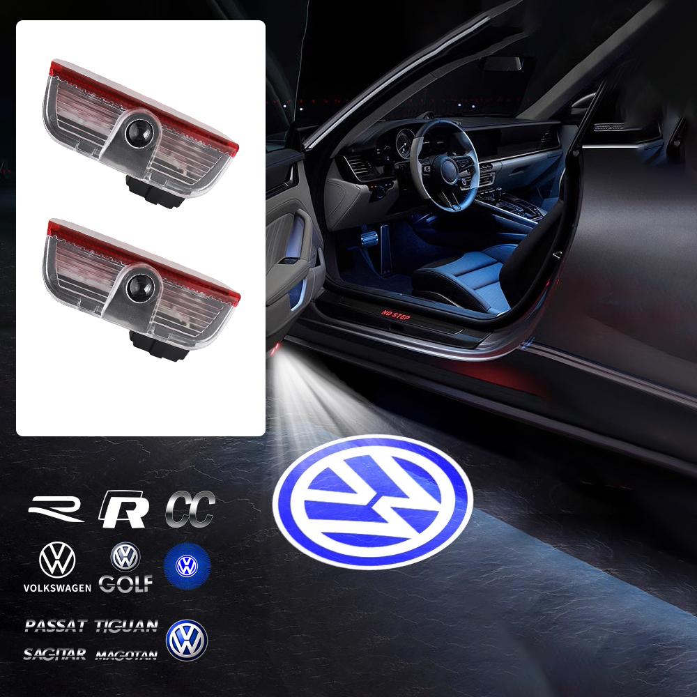 For VW Volkswagen Golf Sagitar Phideon Touareg Passat B8 Tiguan Car Welcome Light Door Side Projector Induction Lamp Accessories zl2