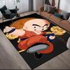 Dragon Ball Krillin Square Area Rug, Non-Slip Floor Mat for Home Decor, Perfect Gift for Dragon Ball Fans