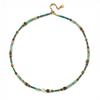 European and American retro natural blue apatite handmade beaded titanium steel necklace pendant natural turquoise collarbone chain