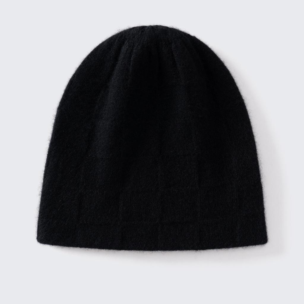 Autumn and Winter Double-strand% Pure Cashmere Knitted Hat Men's and Women's Retro Warm Casual Versatile Square Hat