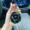 Bag Charm Creative Camellia Rose Pearl Chain Car Elegant Flower Decorative Accessory Bag Hanger Pendant Small Gift