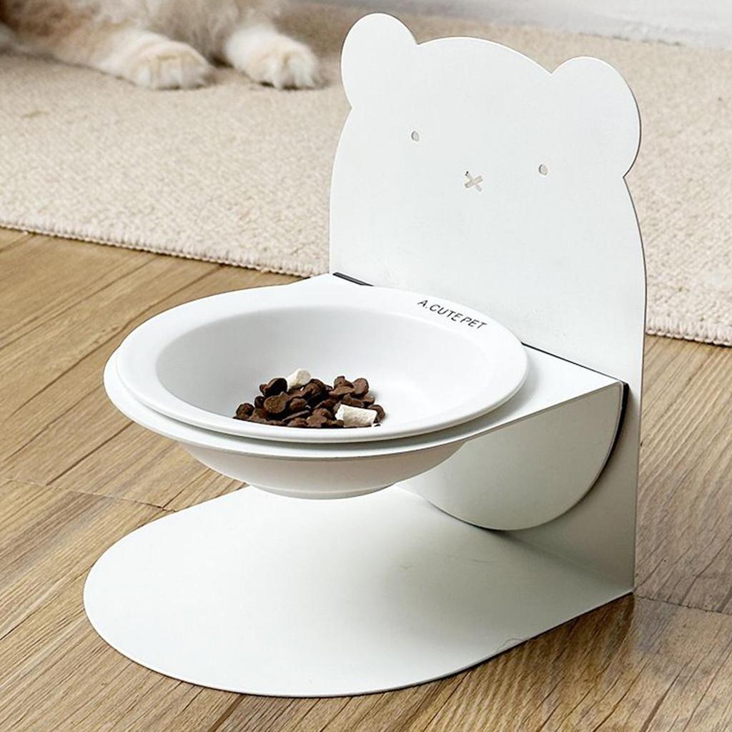 Pet Bowl Dry Wet Food Slower Feeder For Cat Healthy Eating Diet Height-Adjustable Dish For Kitten Puppy Animals Small Medium