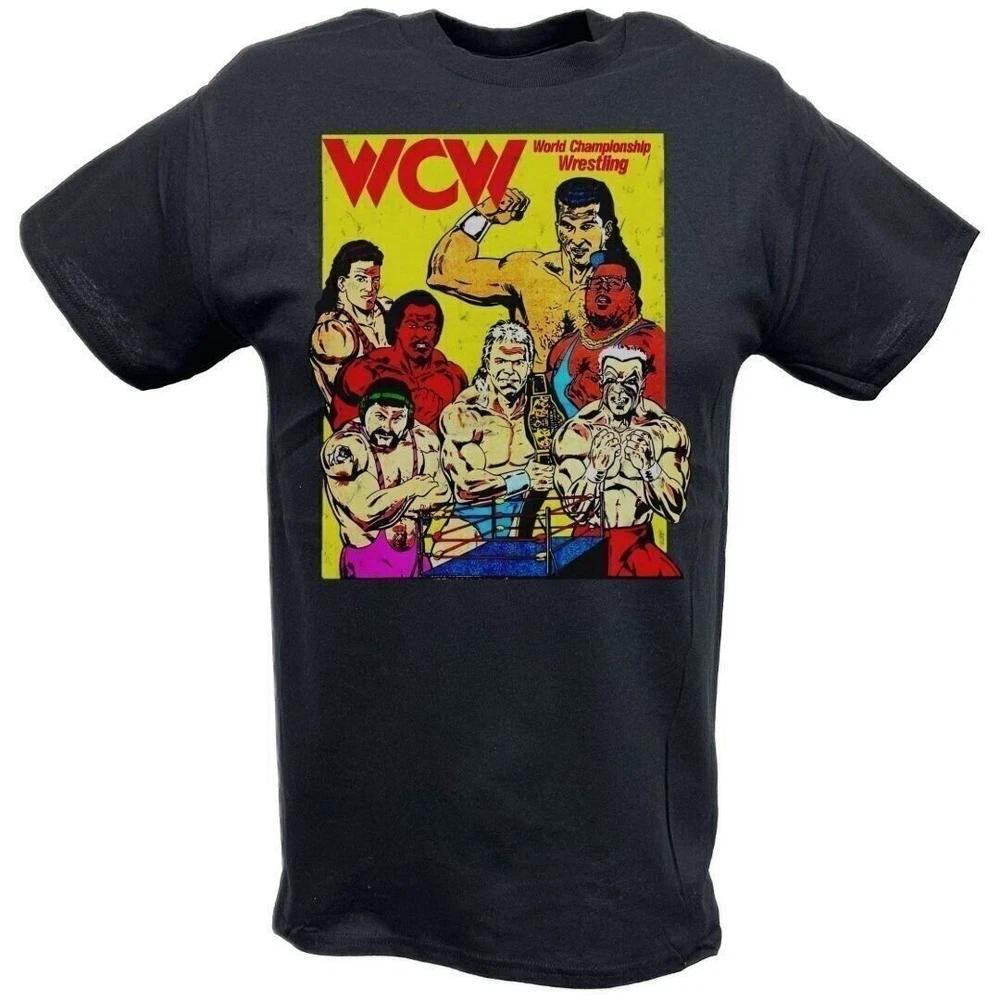 WCW World Championship Wrestling Poster Print Black Tshirt M