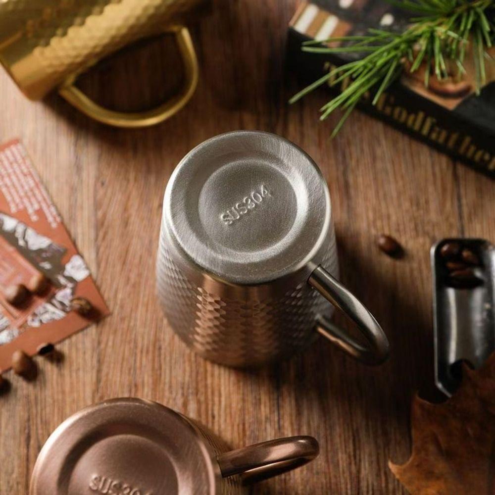 Doppelwandige Edelstahl-Trinktasse Tragbare Thermoskanne Edelstahl-Kaffeebecher für Zuhause
