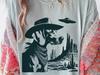Vintage Weimaraner UFO Shirt Western Style – Cowboy Vizsla Country Tee, Weim Mom Dad Gift, Ranch Hunting Dog Wild West Shirt