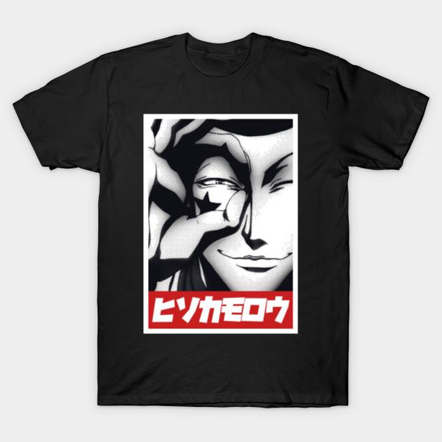 Men Black Print T-shirt Super Large TShirt hisoka morow hunter x hunter No-Cut Transfer Paper Print Cotton Tshirt