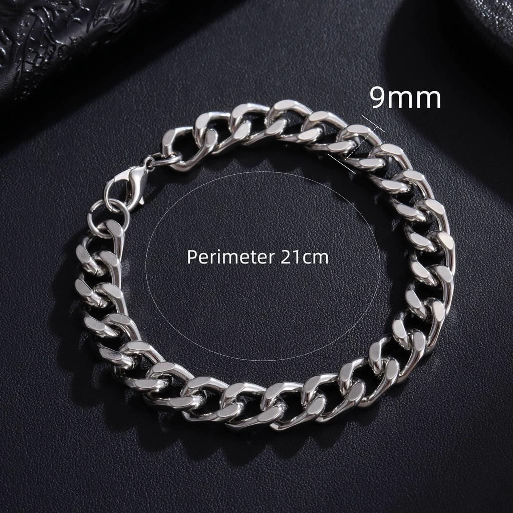 Titanium steel non-fading Cuban bracelet trendy hip-hop raw jewelry stainless steel bracelet