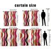 Color Blocking Wave Patterned Curtains Vibrant Colors Living Room Bedroom Pull Window Decoration Set Of 2 Made Polyester With Rod Pocket Decor